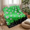 Football Pixel Pattern Theme Blanket Lightweight Warm Flannel Blanket Decorative Throw Blanket for Home Decoration