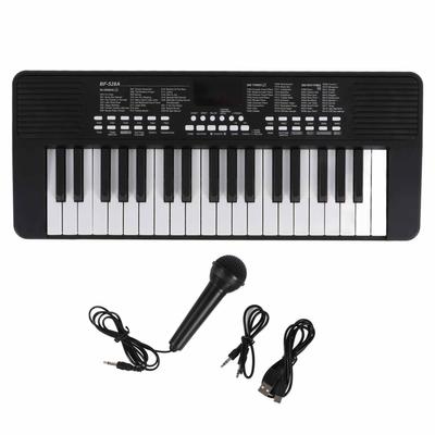 37 Key Portable Electronic Keyboard Rechargeable Piano with Headphone Jack Education Instrument