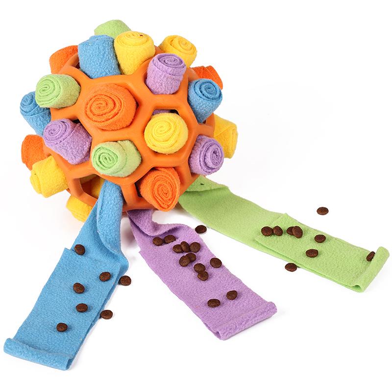Pet Sniff & Play: Hidden Food Rubber Ball Toy for Dogs