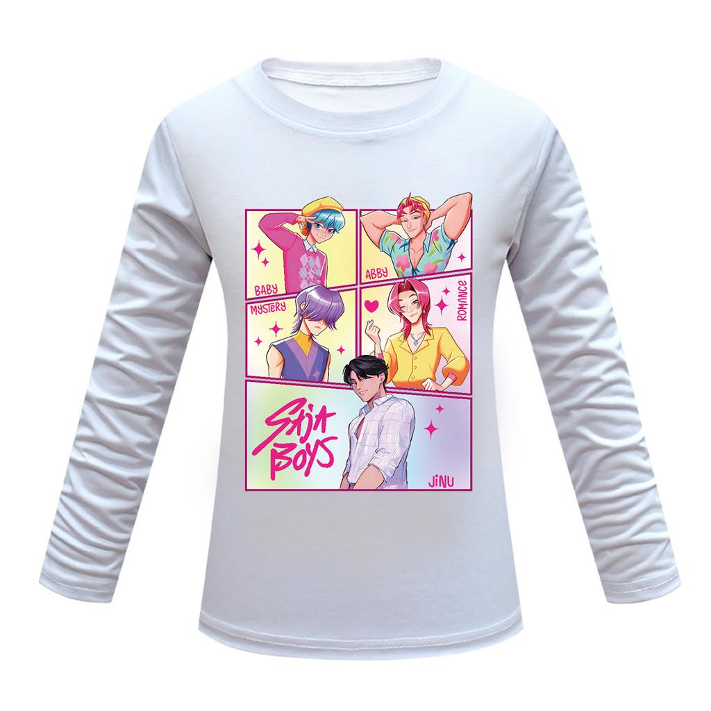 

Детская футболка с длинным рукавом с принтом аниме, мультяшная, K-POP, Руми, Зои, Мира, повседневная 170cm