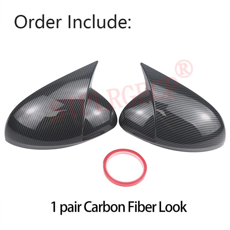 For Volkswagen VW Tiguan MK1 5N 2009-2016 Carbon Pattern Mirror Shell Rear View Mirror Cover Sticker Style Side Wing Mirror Caps