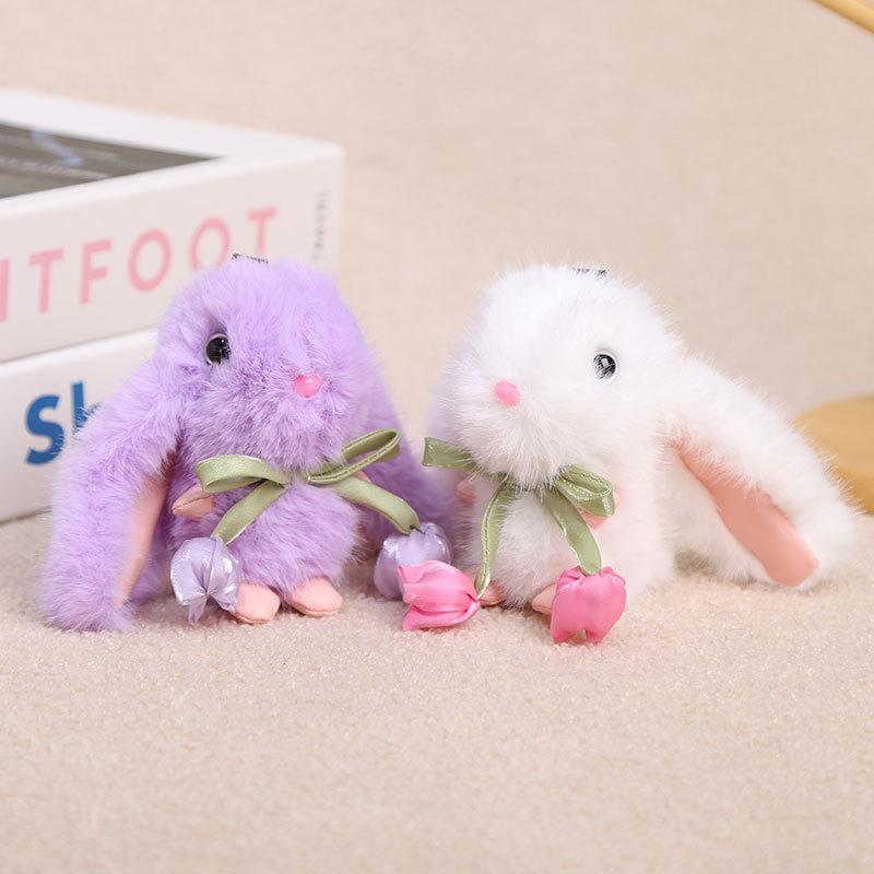 Animal Plush Toy Keyring With Short Pile Fabric For Bag Decor And Gifts