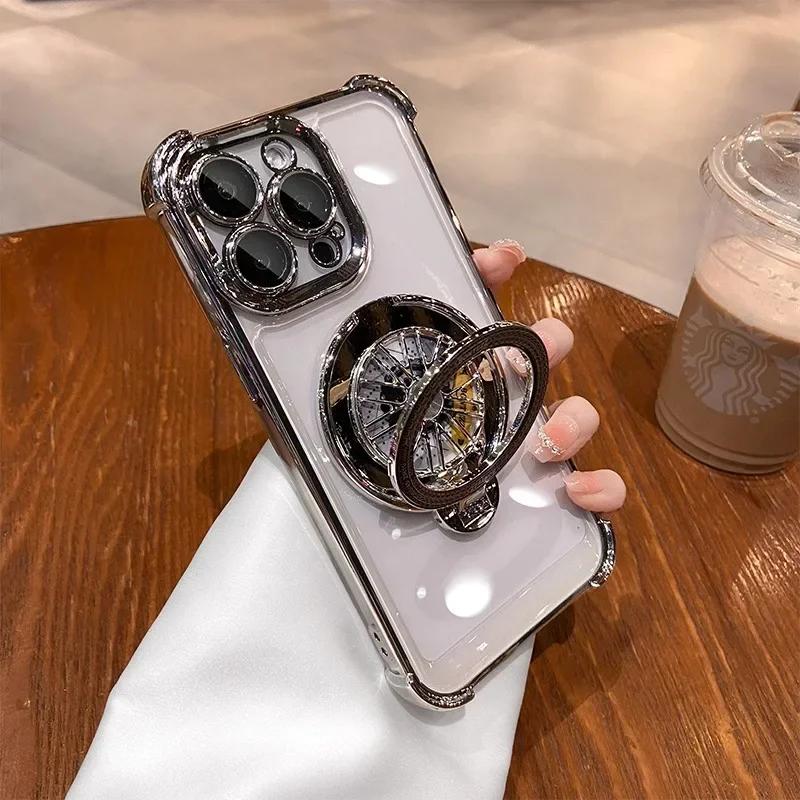 

Shockproof Airbags Armor Magnetic Transparent Case for Samsung Galaxy S24 Ultra S23 FE S22 Plus A35 A55 A54 A34 A15 A25 A53 5G For Galaxy S24