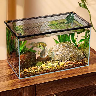 Magnetische Aquarium Anti-Sprung Netzabdeckung Unsichtbares Fischtank Sicherheitsnetz Ausbruchsicher Reptiliengehege Polyesterfaser Gitter
