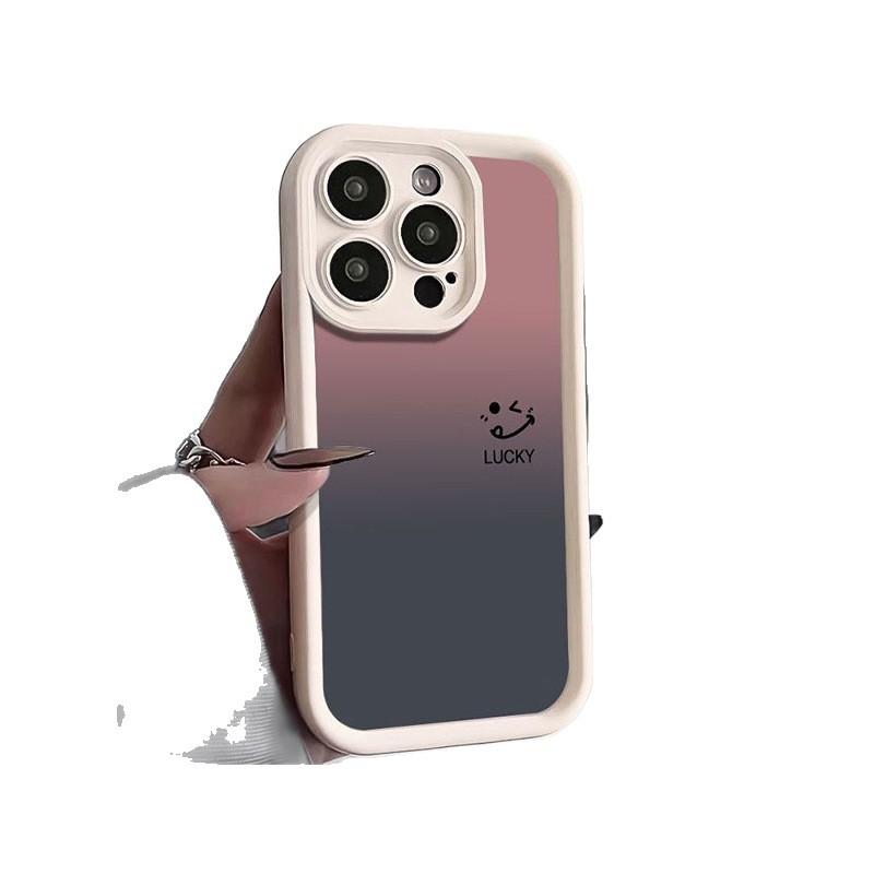 Smiley face gradual change iPhone11Pro mobile phone case new Apple 11promax men's and women's simple fine hole anti-drop