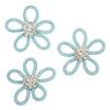 3Pcs Shoe Brooch Cute Colours 6cm Rhineston Wide Flower Shape Clothing Brooch for Shoes Bag Wedding Dress