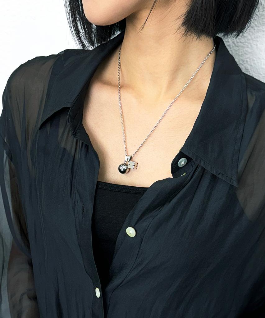 Ssy 3-Way 8-Ball & Dice Necklace