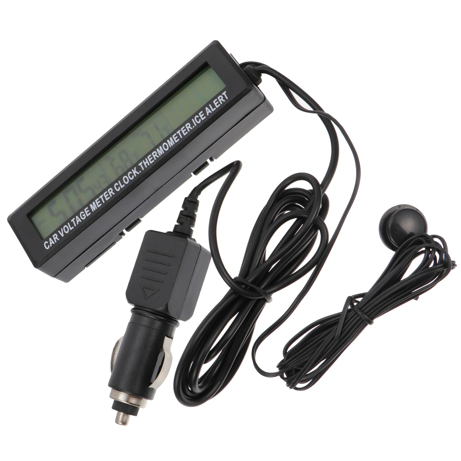 

UTHCLO Car Digital Clock, Temperature Monitor, Voltage Monitoring Device, Large 11.3X3CM чёрный