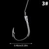 Angelhaken mit 5 kleinen Hakenvorfächern Wirbel Angelköderköder Schnurhaken 1#-10#