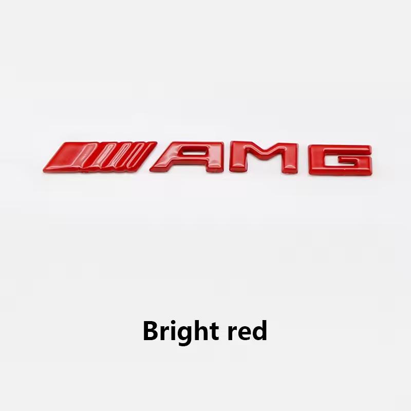Adesivo Emblema Badge per Console Centrale AMG in ABS 3D per Mercedes Benz C63 E63 W204 W205 W212 W213 Decalcomanie Rosse Nere Argentate Accessori VI1