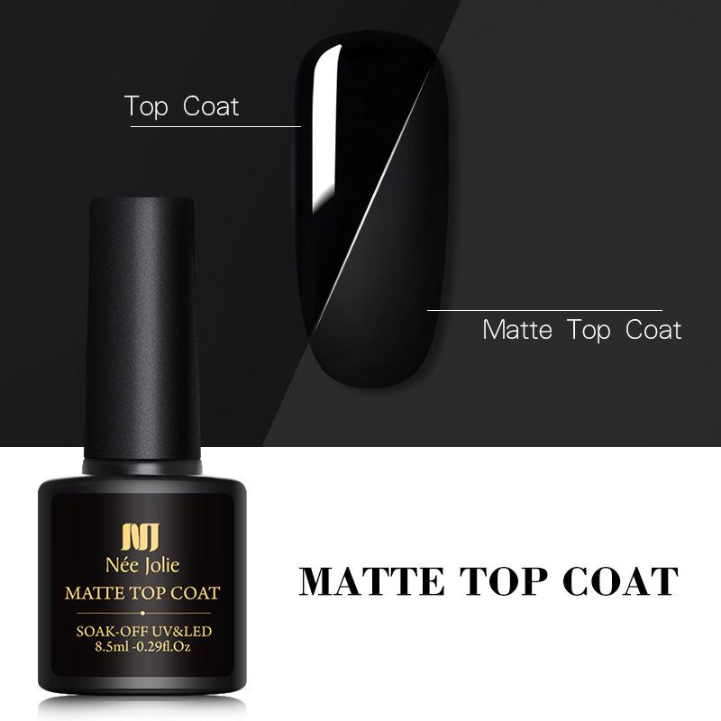 Nee Jolie Matte Gel Polish: Reinforcement & Removable Base Coat Nail Art Set