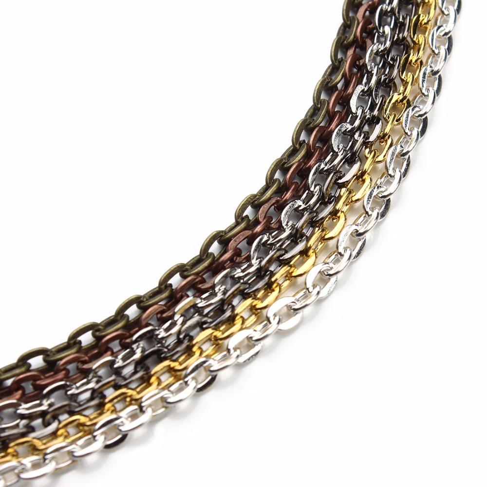 10m/lot Chains Bulk Chains Necklace Chains Link Chains For Jewelry Making DIY Supplies Bulk Jewelry Findings Handmade Supplies