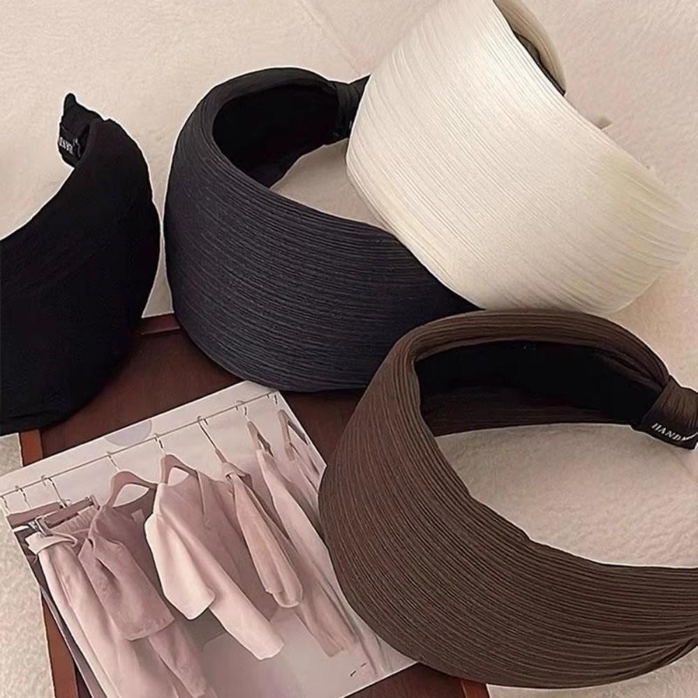 Wide Edge Hair Hoop Solid Hair Ornament Hair Accessories Hair Band  Women Girls