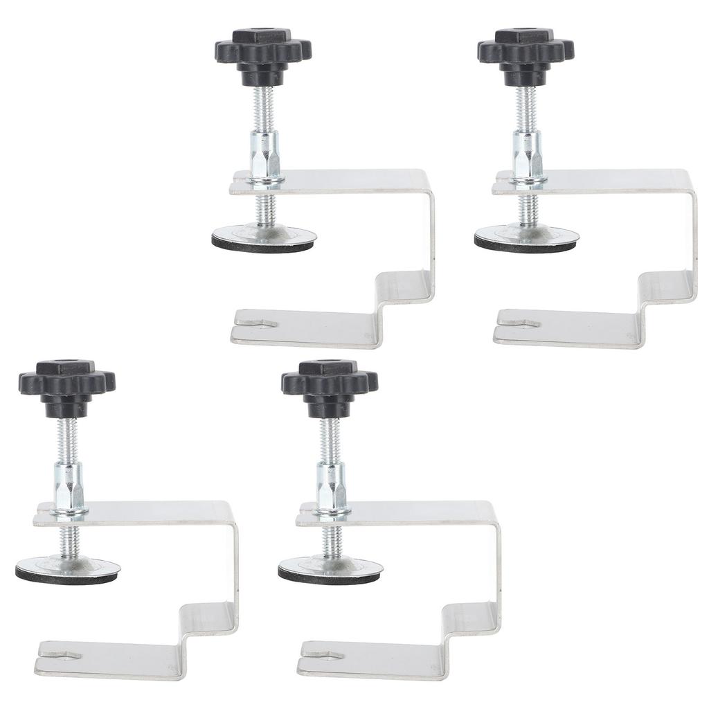 4Pcs Drawer Panel Fixing Clamp Stainless Steel Bow Shaped Drawer Front Installation Clamp