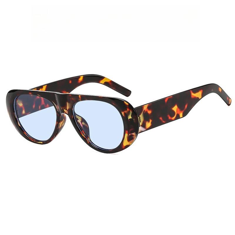 New Fashion Oval Pilot Sunglasses Women 2026 Trendy Vintage Ocean Sun Glasses Retro Shades Summer Traveling UV400 Eye Protection