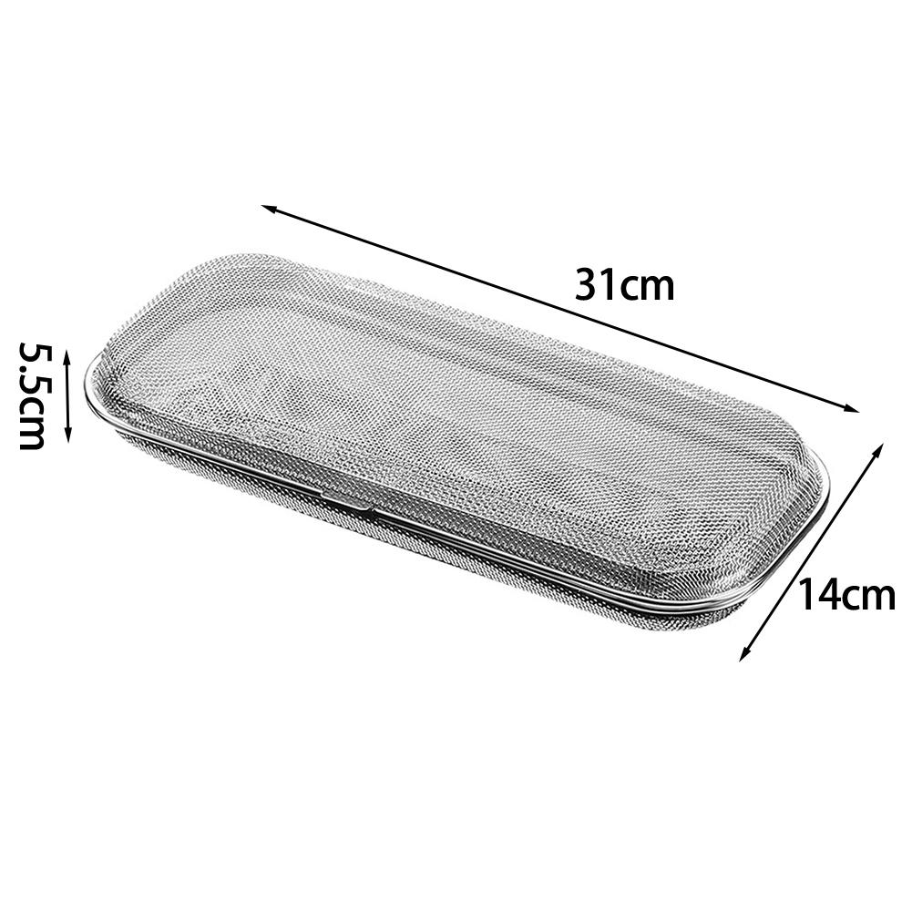 For Kitchen Cutlery Holder 304 Stainless Steel with Leakproof Drainage Mesh and Reinforced Base for Compact Utensil Storage