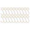Metal Ornament Hooks Star Design 20 Pieces for Christmas Tree Decorations 5cm Waterproof Gold Green Silver Red