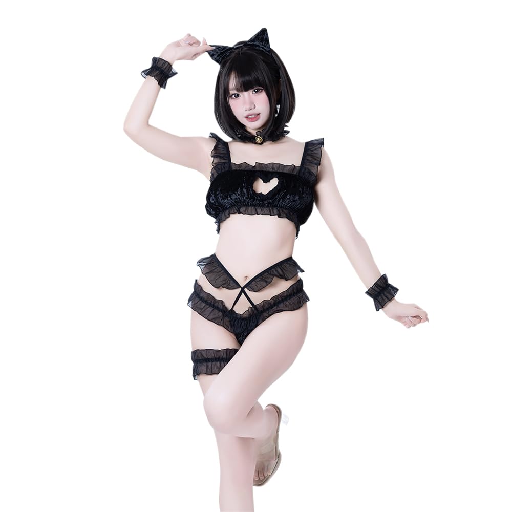 Cosplay erotic cat sexy cosplay extreme naughty erotic lingerie underwear maid outfit maid baby doll cat costume cute cute moe moe open chest open