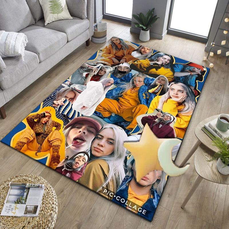 Bi-llie music Artwork Office Rug Chair Mat, Game Carpet, Suitable for Front Door, Bedroom, Living Room, Desk, Holiday Gift