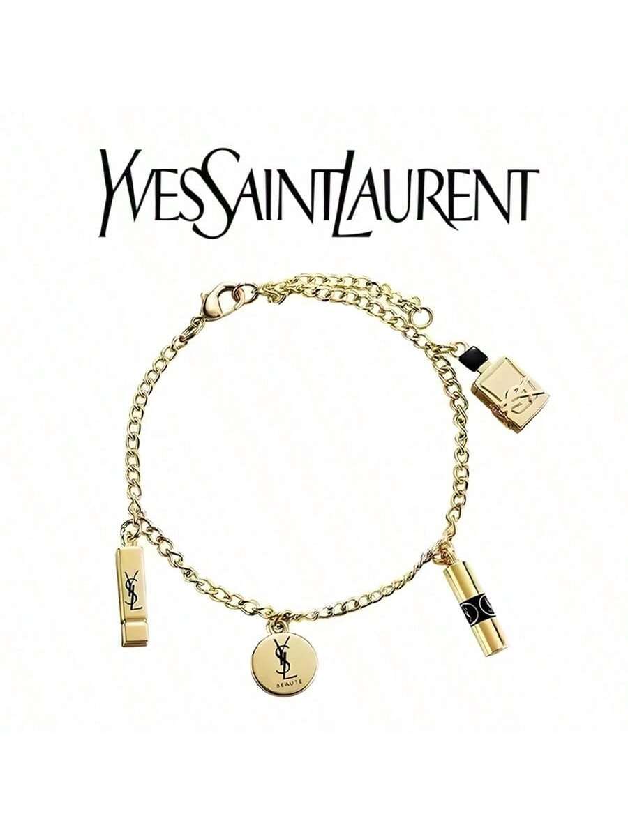 

Этот женский браслет-подвеска YSL с логотипом бренда прост и элегантен, идеально подходит для повседневного ношения и станет идеальным подарком. золотой