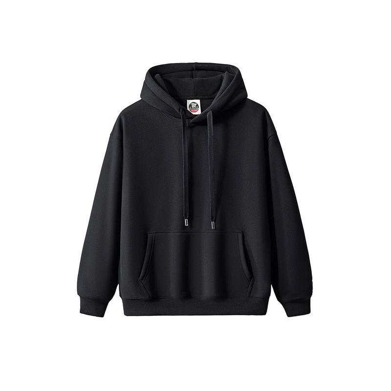 American Retro 520G Heavy Weight Heavy Weight Stiff Hooded Sweatshirt Men s Fall and Winter Fleece-lined Thickened Export Men s Clothing Outwear Black L