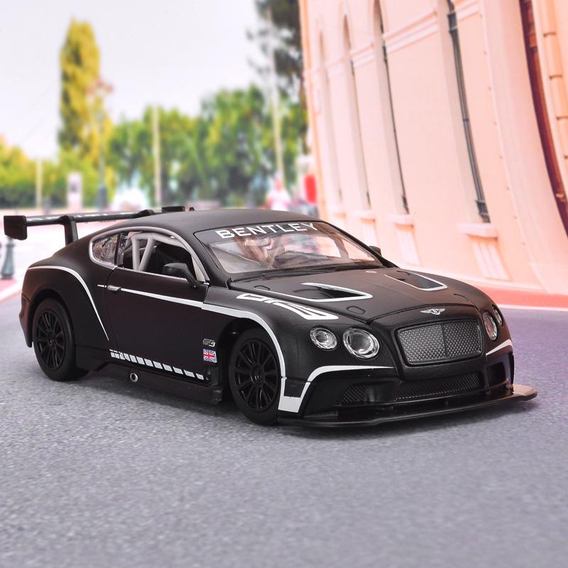 1/24 Bentley Continental GT3 High Simulation Diecast Metal Alloy Model Car Sound Light Pull Back Collection Kids Toy F501