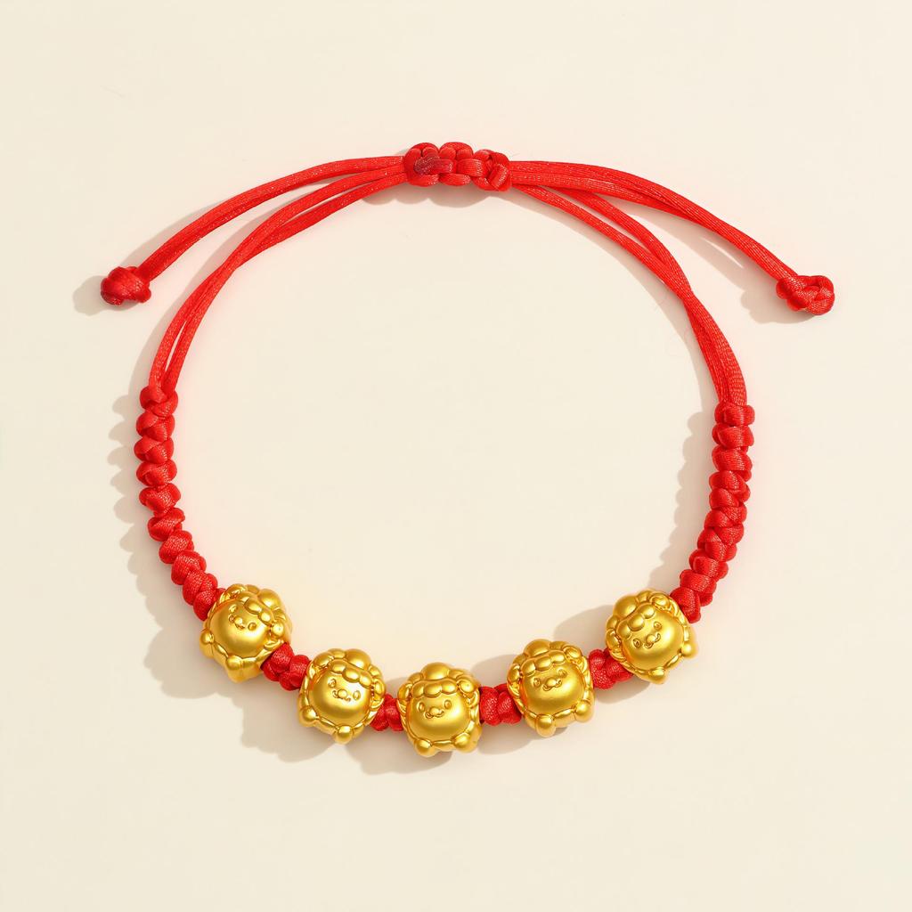 2026 Anul Zodiacal al Calului Brățară Roșie: Sfoară împletită handmade Ben Ming Nian pentru noroc