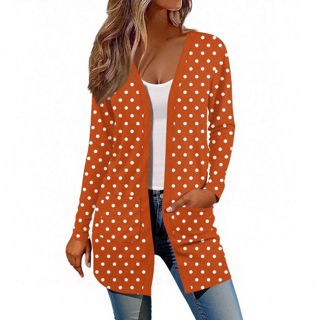 Women's Long Sleeve Cardigan Casual Jacket With Pockets Top