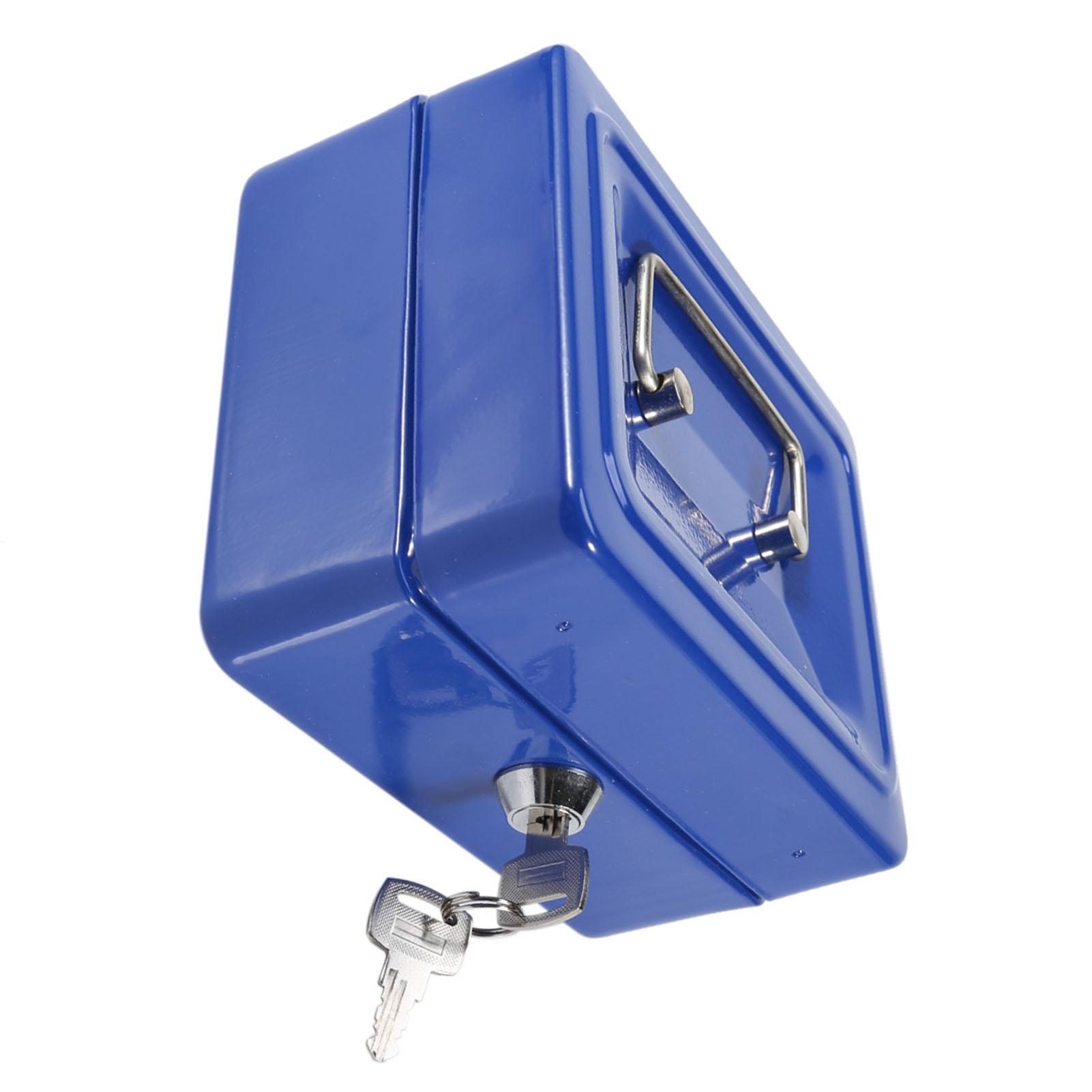 Portable Safe Box with 2 Key Fireproof Anti Theft Multipurpose Security Case Lock Box for Documents Jewelry