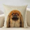 Nordic Animal Portrait Decorative Cushion Cover Dog Fashion Sofa Pillow Cover 45x45cm Linen Children's Gift Dog Companion