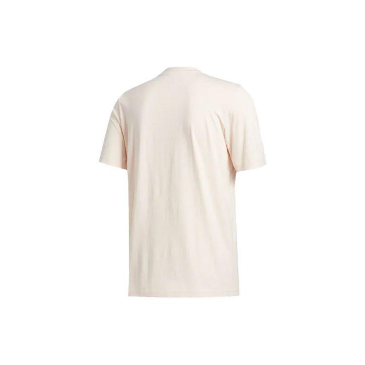 Adidas T Shirts Men's Light Pink Crew Neck Moderate Straight Fit GE4521