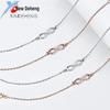 Collana Minimalista in Argento S925: Pendente a Croce Corona Piena di Diamanti per Donna