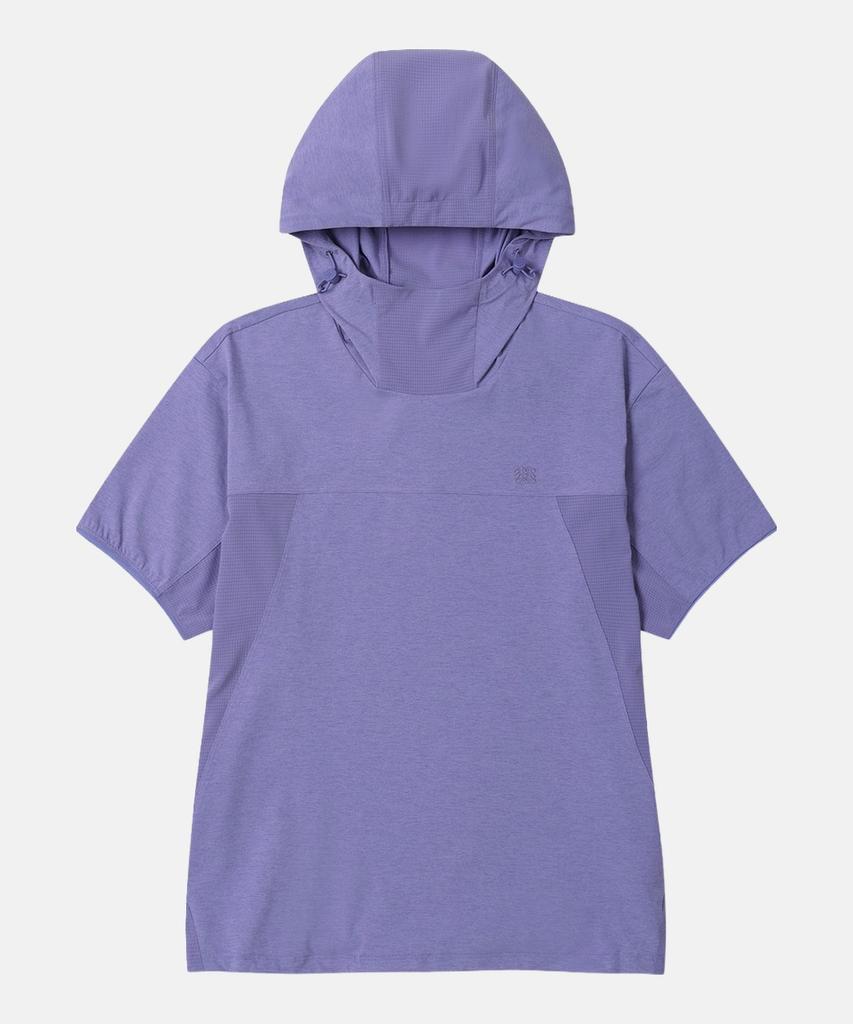 Koolongseupocheu Women'S Air Dot Hybrid Hooded Short Sleeve T-Shirt Jktcm26352Lpp