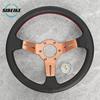 13inch JDM Universal Leather Steering Wheel Modified Car Sports Racing Steering Wheel