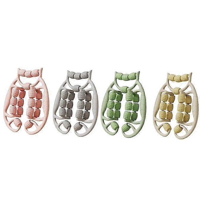 Massage roller multifunctional ring leg roller muscle roller 18 wheels pink