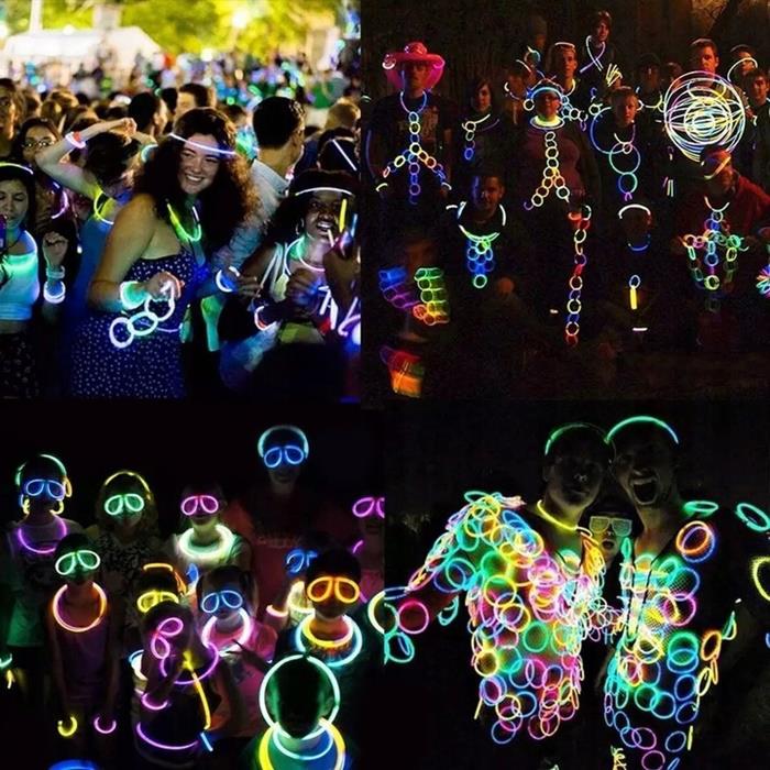 Glowing Bracelets Headbands Fluorescent Sticks 100 Firefly Sticks