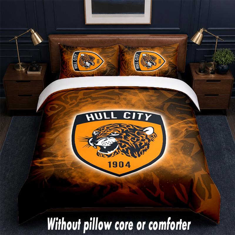 Set Biancheria da Letto Hull FC Design 1 Copripiumino + 2 Federe Morbido Traspirante Biancheria da Letto per la Casa
