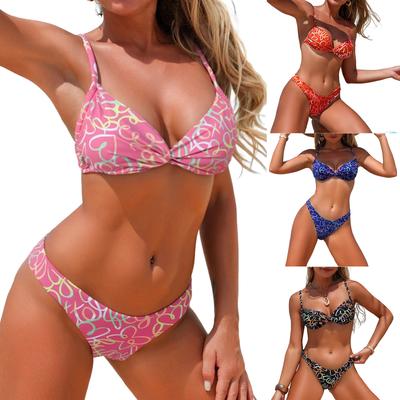 Women's Two,Piece Fashionable Sexy Bikini With Padded Cups And Underwire,Free Swimsuit