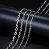 3mm/4mm Silver Color Punk Gothic Link Chain Stainless Steel Necklace Choker Metal Collar