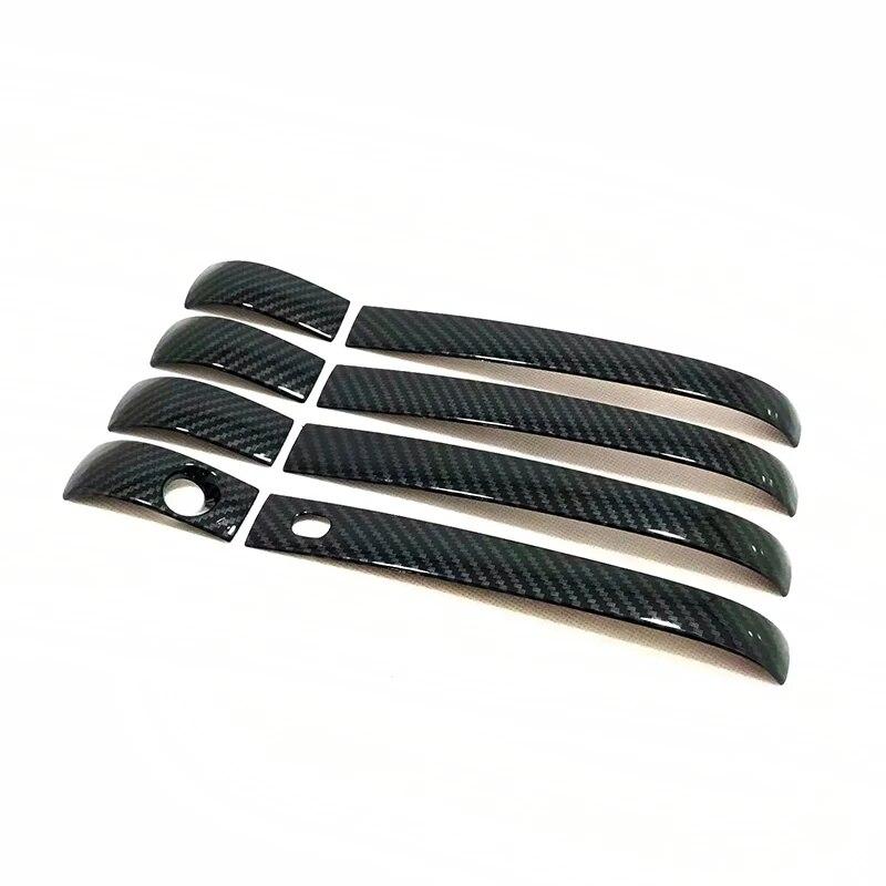 8PCS Carbon Fiber Side Door Handl Cover Trim For Jeep Grand Cherokee 2014 2015 2016 2017 2018