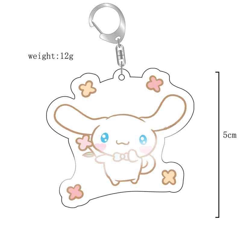 Sanrio Kuromi Pink Cat & Puppy Acrylic Keychain Anime Pendant