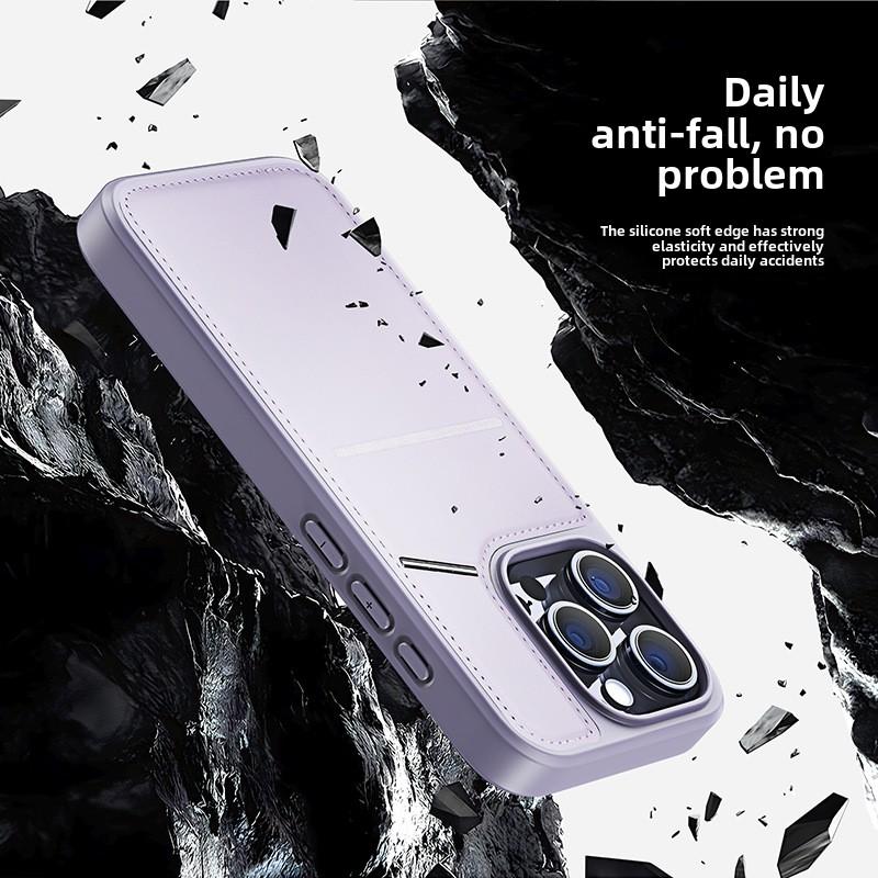 Suitable for IPhone16Pro Case MagSafe Magnetic Plug-in Card 14/13 Stand Apple 15 Case