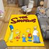 The Simpsons Poster Flannel Printed Carpet, Home Sofa Decoration for Living Room & Bedroom, Non‑Slip Play Flannel Floor Mat for Game Room