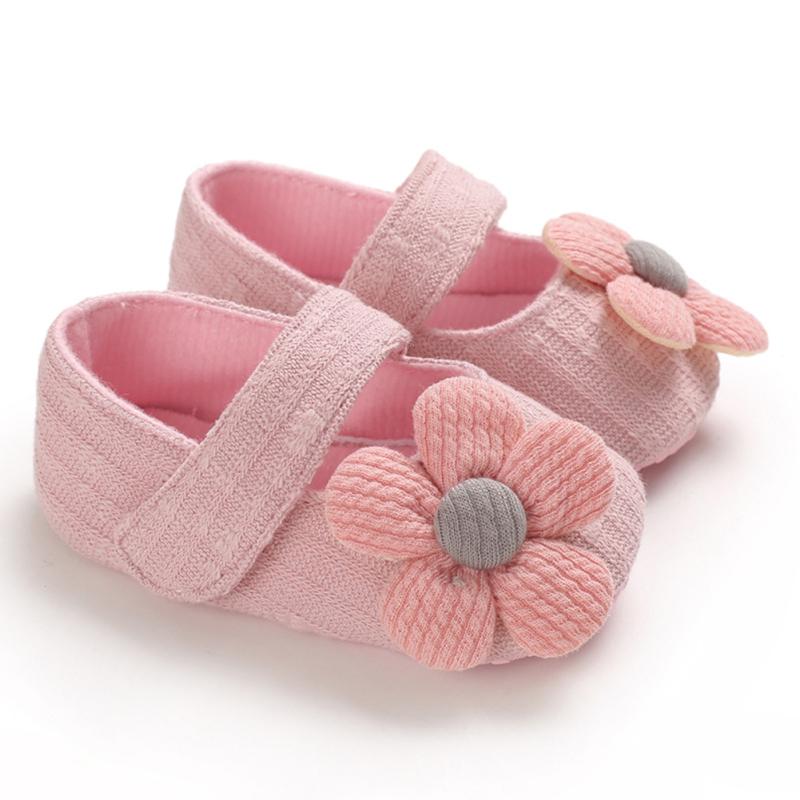 Cute Flower Soft Sole Non-Slip Prewalker Princess Shoes for Kids Baby Toddler Girls