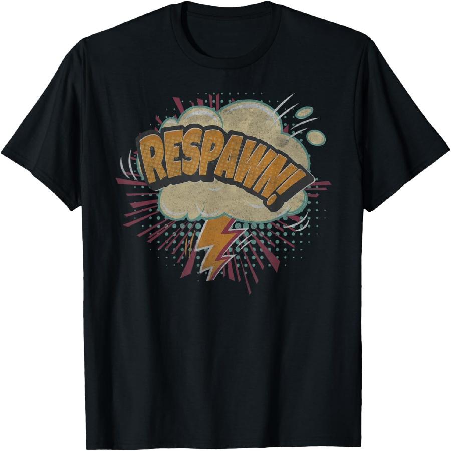 Vintage Style PC Video Gaming Lover - Respawn Recreate Spawn T-Shirt S