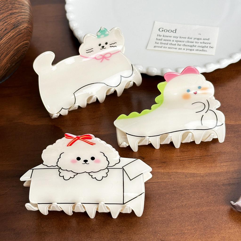 Cartoon Trendy Animal Acrylic Hair Clip For Women With Whimsical Designs Perfect Summer For
