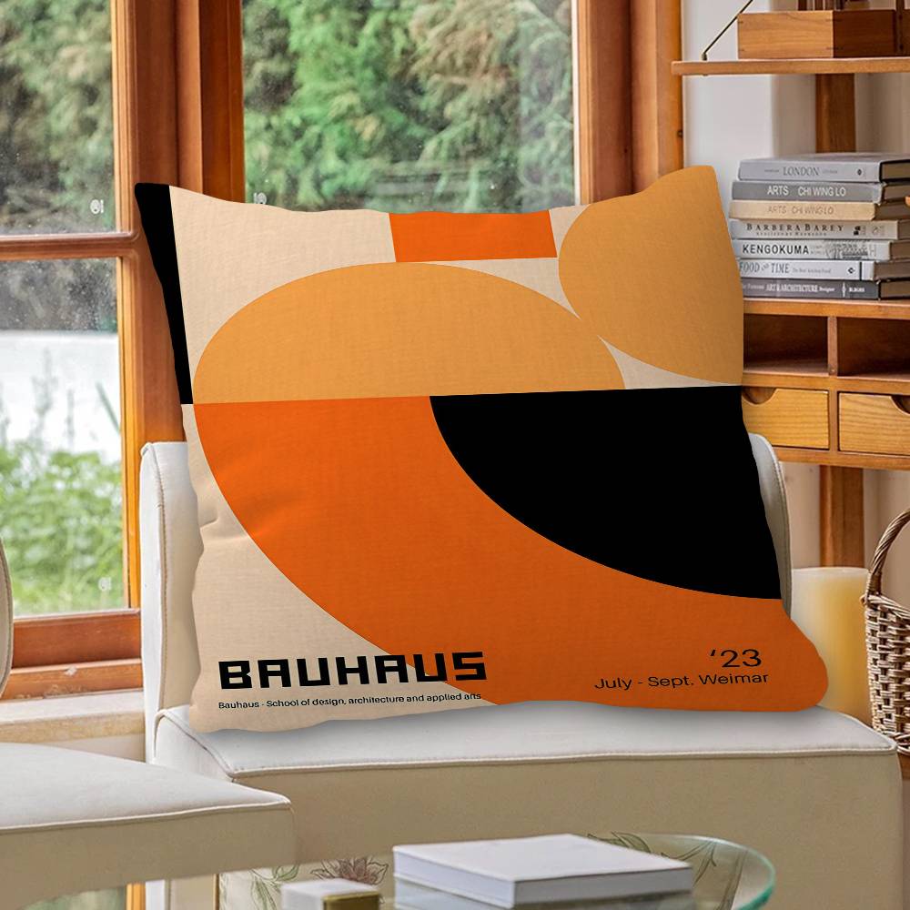 Mid Century Bauhaus Pillow Cover Design cushion Cover decor Holiday Decorati