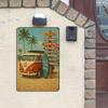 Vintage Surf Van Metal Sign, 20x30cm Retro Beach Wall Art.