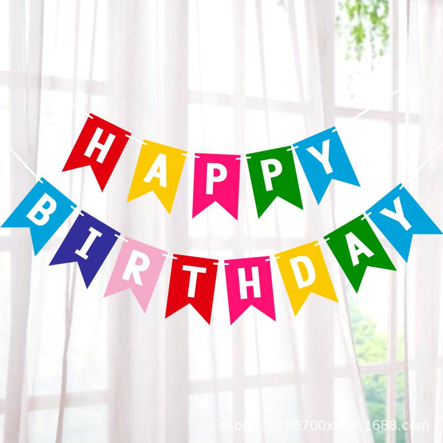 Special Offer: Hot Stamping Fish Tail Banner for Birthday Party Decoration