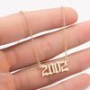 2025 Stainless Steel Year Necklace – Birthday Pendant, Bestie Gift, Versatile Slimming Chain